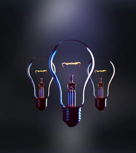 Neptune Mutual Careers Banner Image with 3 light bulbs